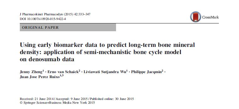 Zheng et al, J Pharmacokinet Pharmacodyn 2015
