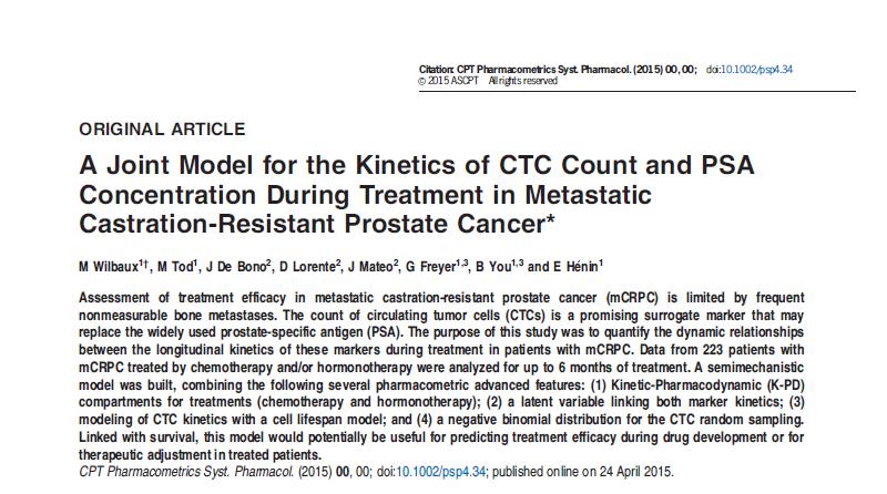 Wilbaux et al, CPT Pharmacometrics Syst Pharmacol 2015