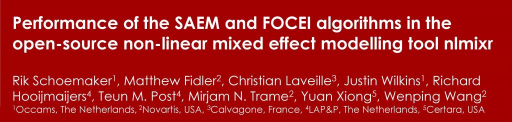 Poster presentation at PAGE 2019 (Stockholm, Sweden).